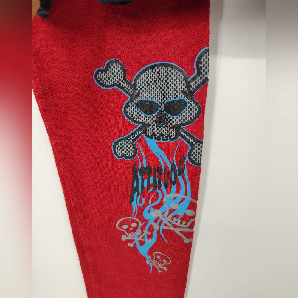 Circo Red and Black Skull Pajama Set Kids Size 12